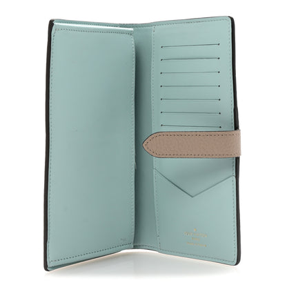 Louis Vuitton Taurillon LV Vertical Capucines Wallet Galet Aquamarine 5 of 6