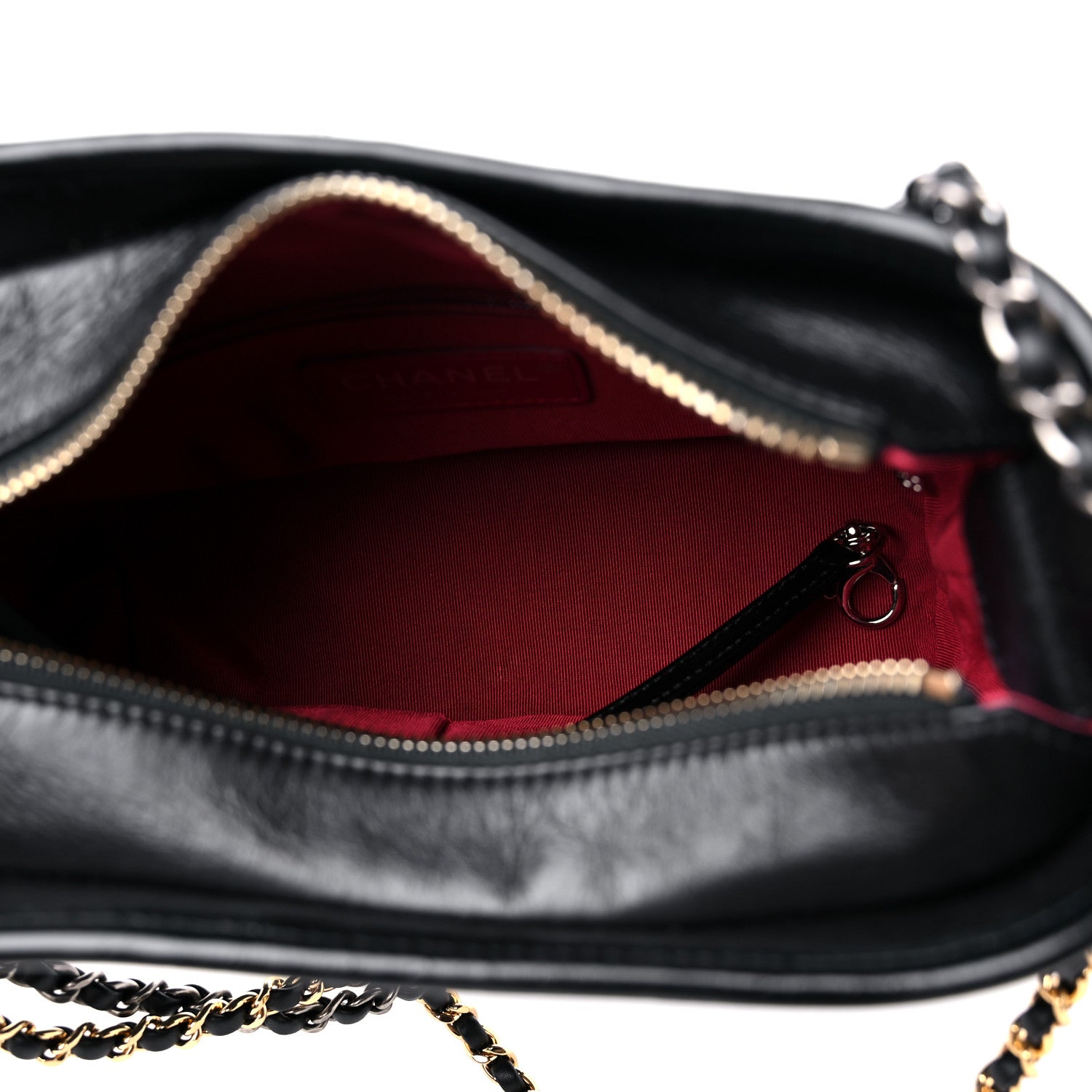 Chanel Aged Calfskin Quilted Small Gabrielle Hobo Black 5 of 11