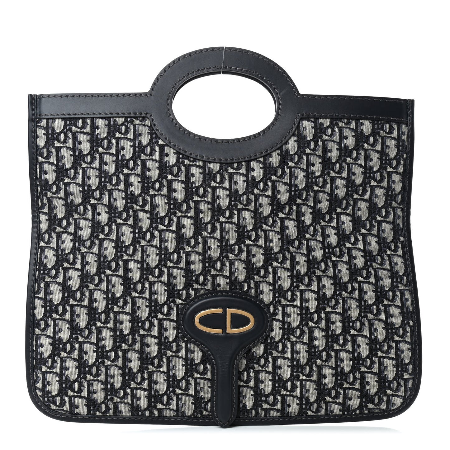 Oblique Fold Over Clutch Blue