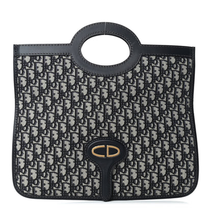 Christian Dior Oblique Fold Over Clutch Blue 3 of 10