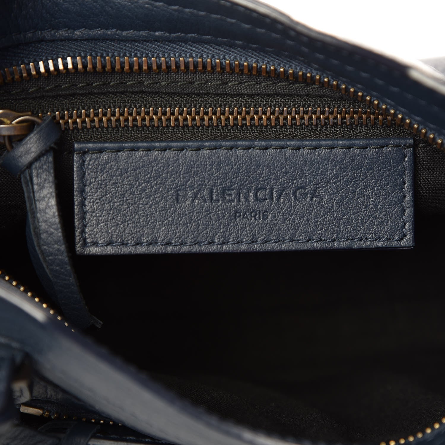 Balenciaga Calfskin Classic Hardware Mini City Bleu Nuit Dark Sea 7 of 11