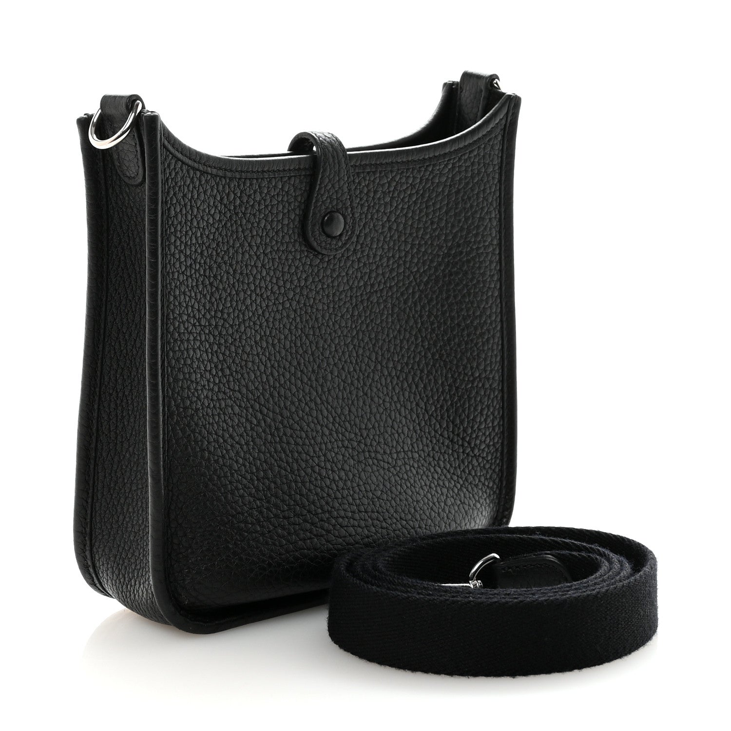 Hermes Taurillon Clemence Evelyne TPM Black 3 of 10