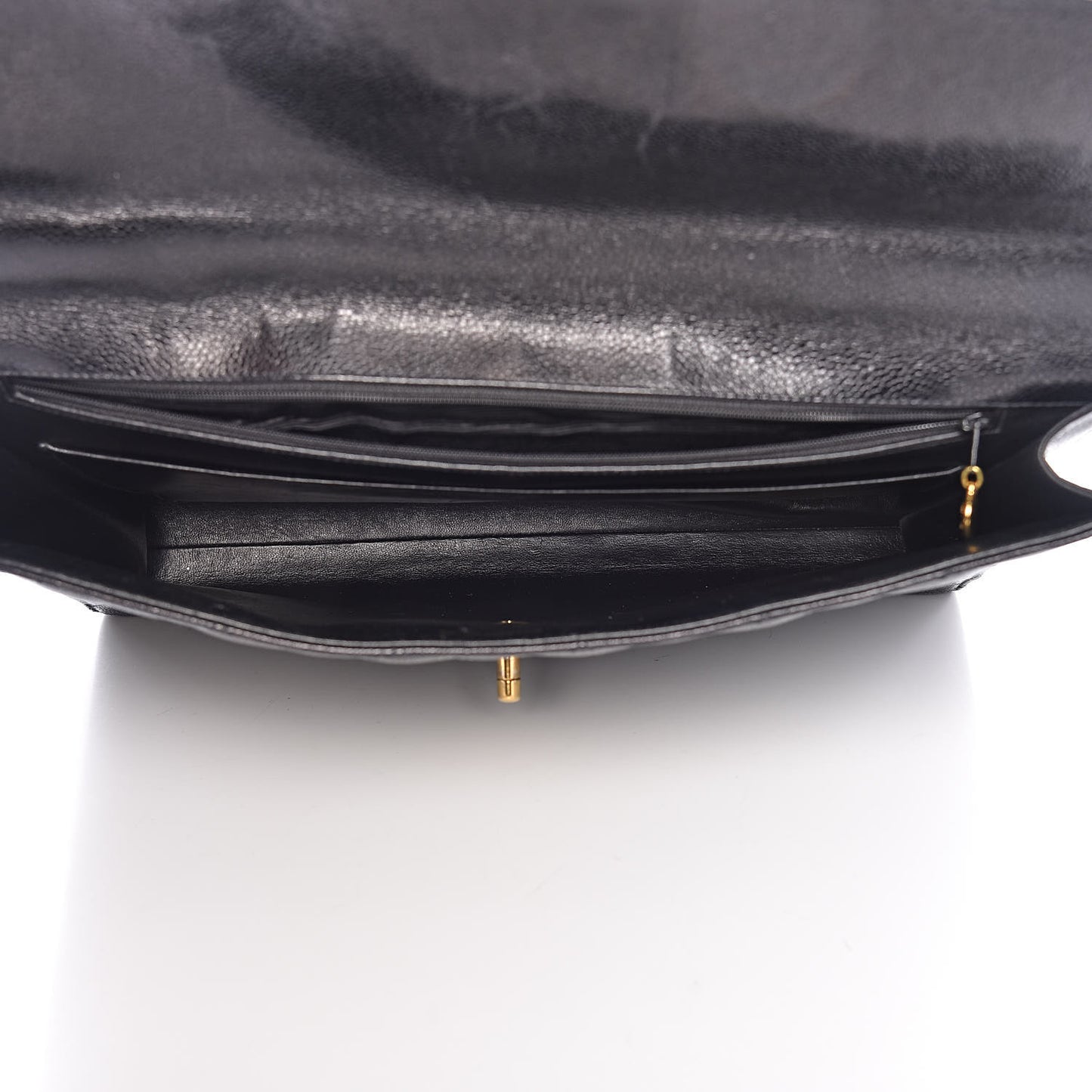 Caviar Quilted Briefcase Laptop Bag Black