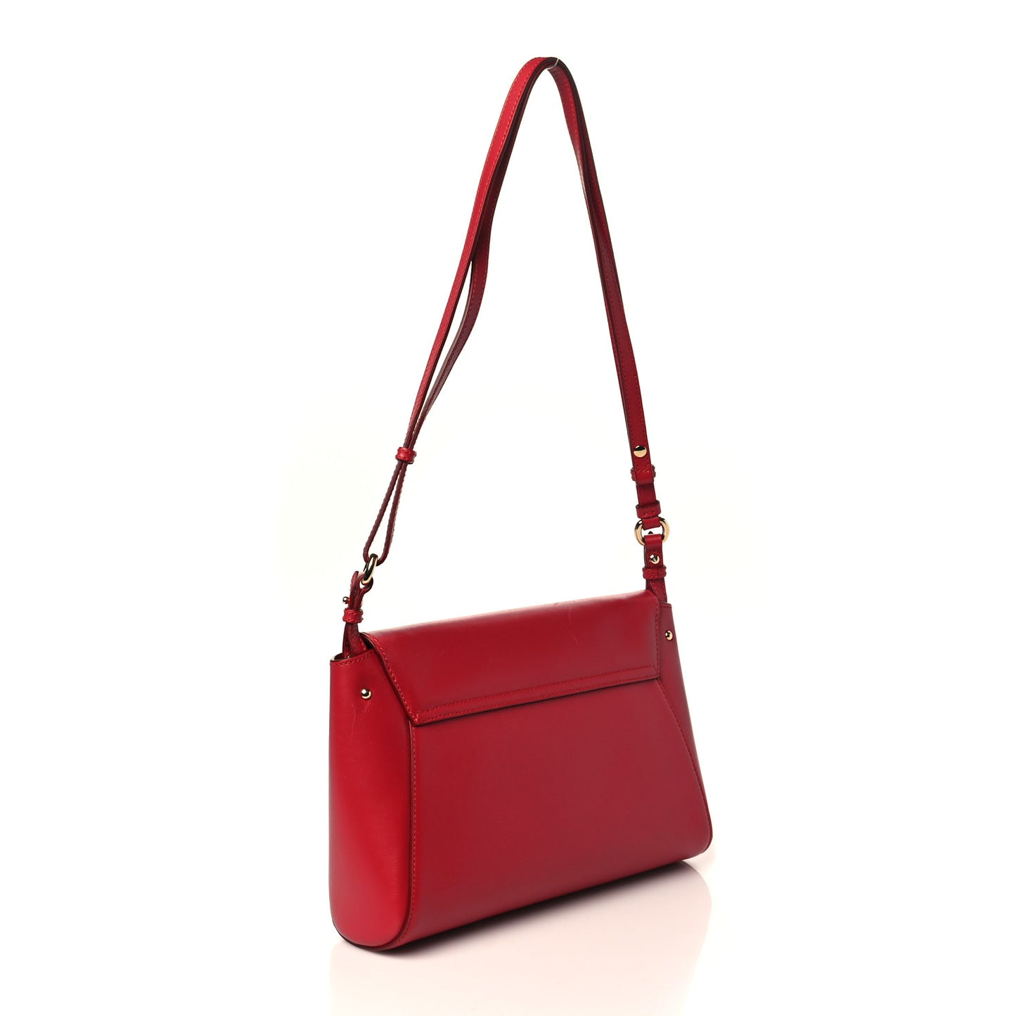 Calfskin Abbey Crossbody Shoulder Bag Red