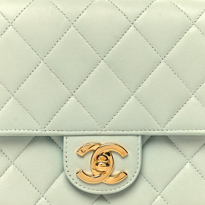 Chanel Lambskin Quilted Mini Square Flap Light Blue 9 of 13