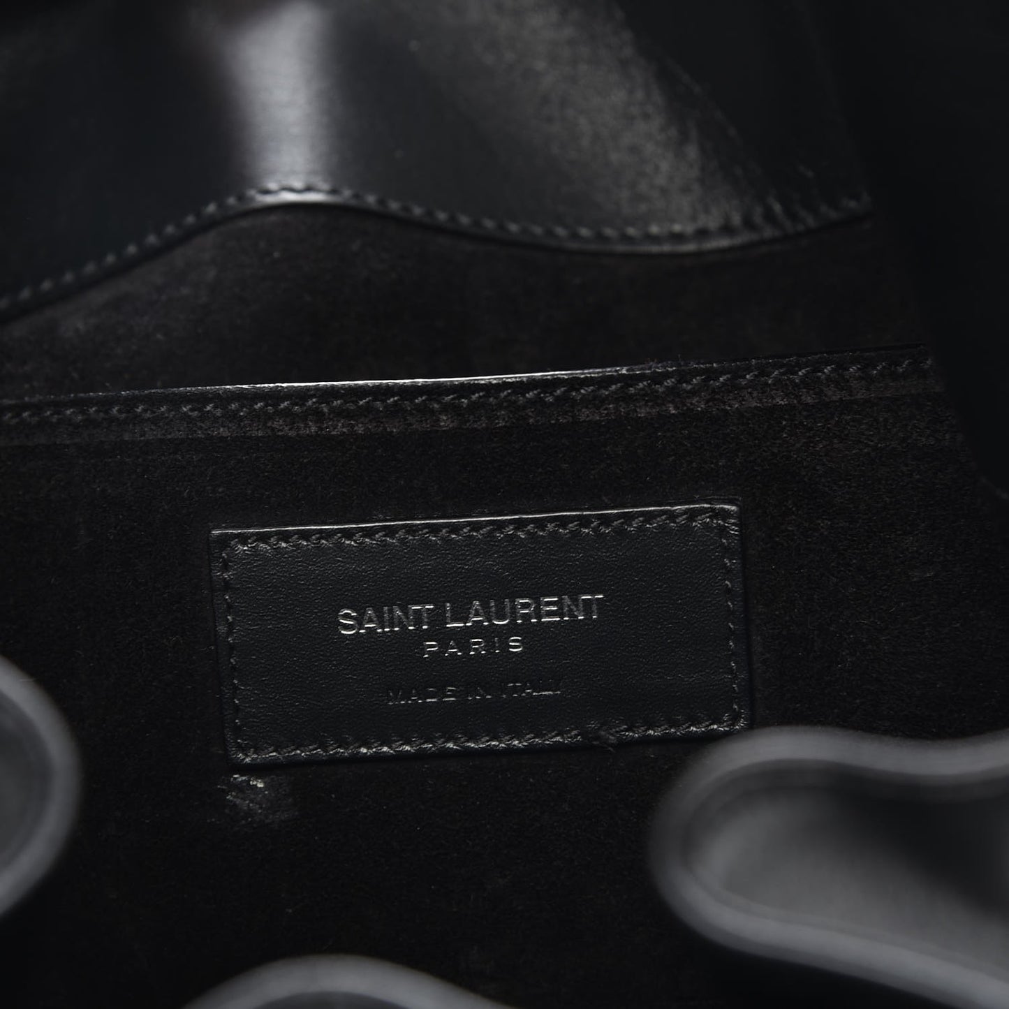 Calfskin Studded Medium Emmanuelle Bucket Bag Black