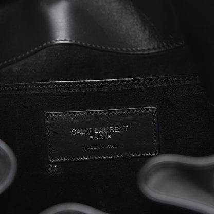 Saint Laurent Calfskin Studded Medium Emmanuelle Bucket Bag Black 8 of 9