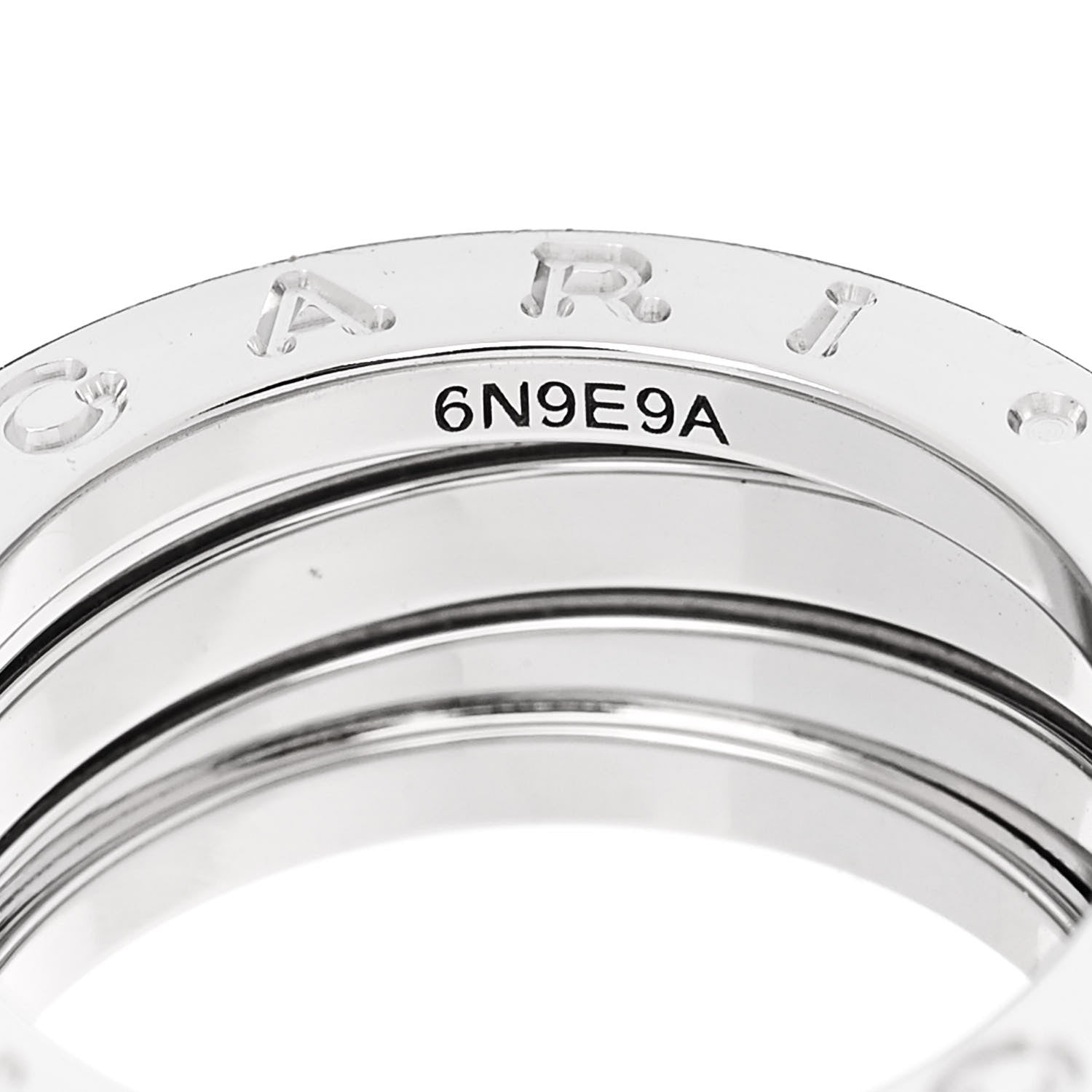 Bulgari 18K White Gold B.Zero1 Three-Band Ring 51 5.75 5 of 6