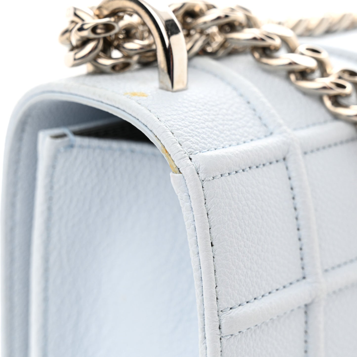 Grained Calfskin Medium Diorama Flap Bag Light Blue