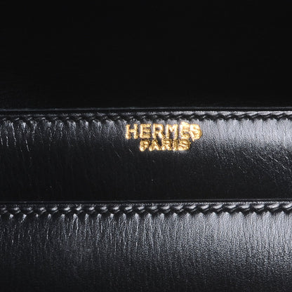 Hermes Box Leather Cadena Flap Black 6 of 8