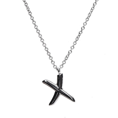 Tiffany 18K White Gold Diamond Paloma Picasso Graffiti X Pendant Necklace 13 of 16