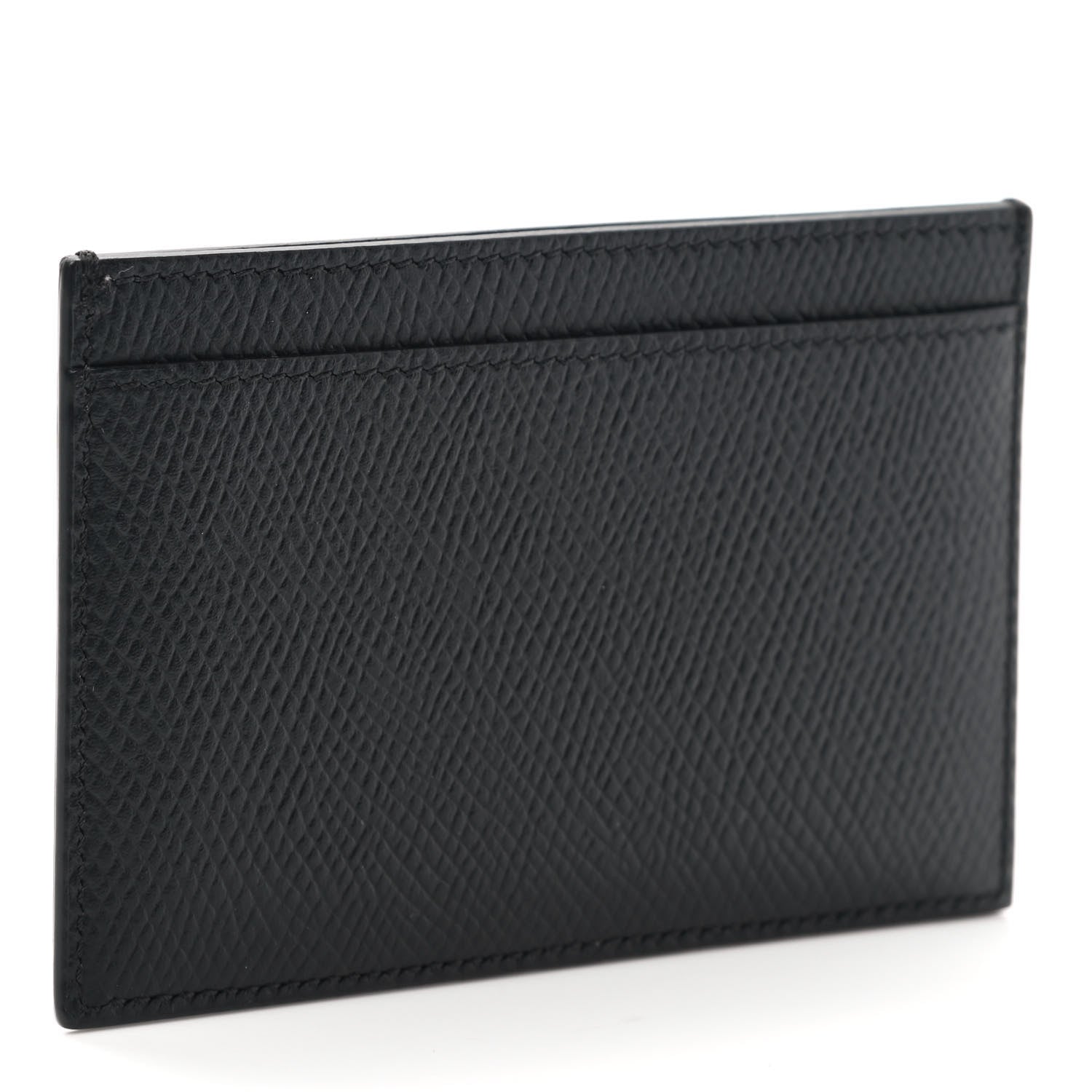 Celine Grained Calfskin Card Holder Black 3 of 7