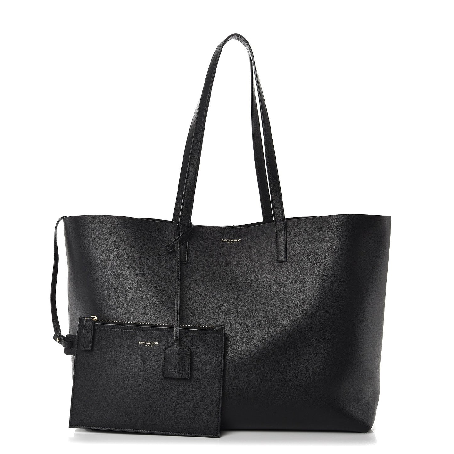 Calfskin Large Shopping Tote Black