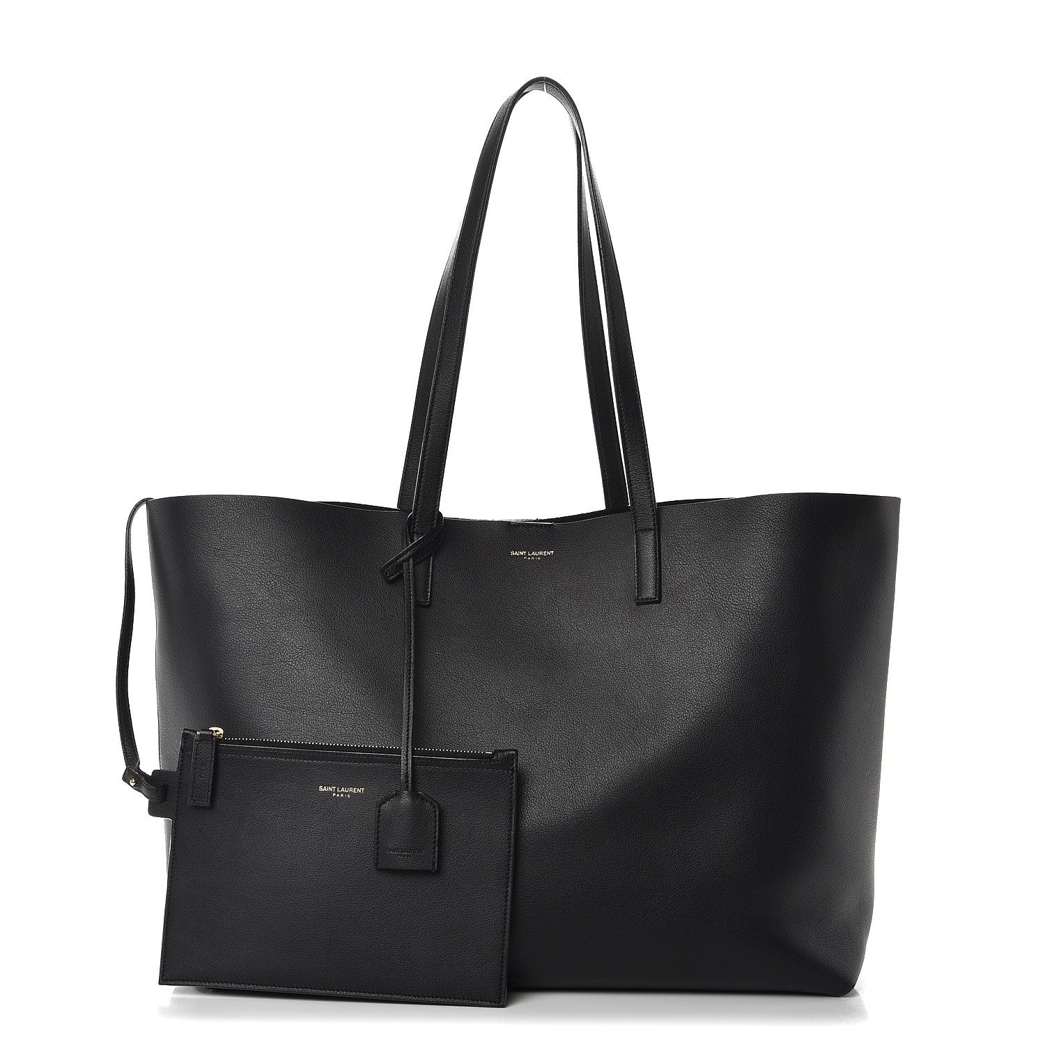 Saint Laurent Calfskin Large Shopping Tote Black 1 of 8