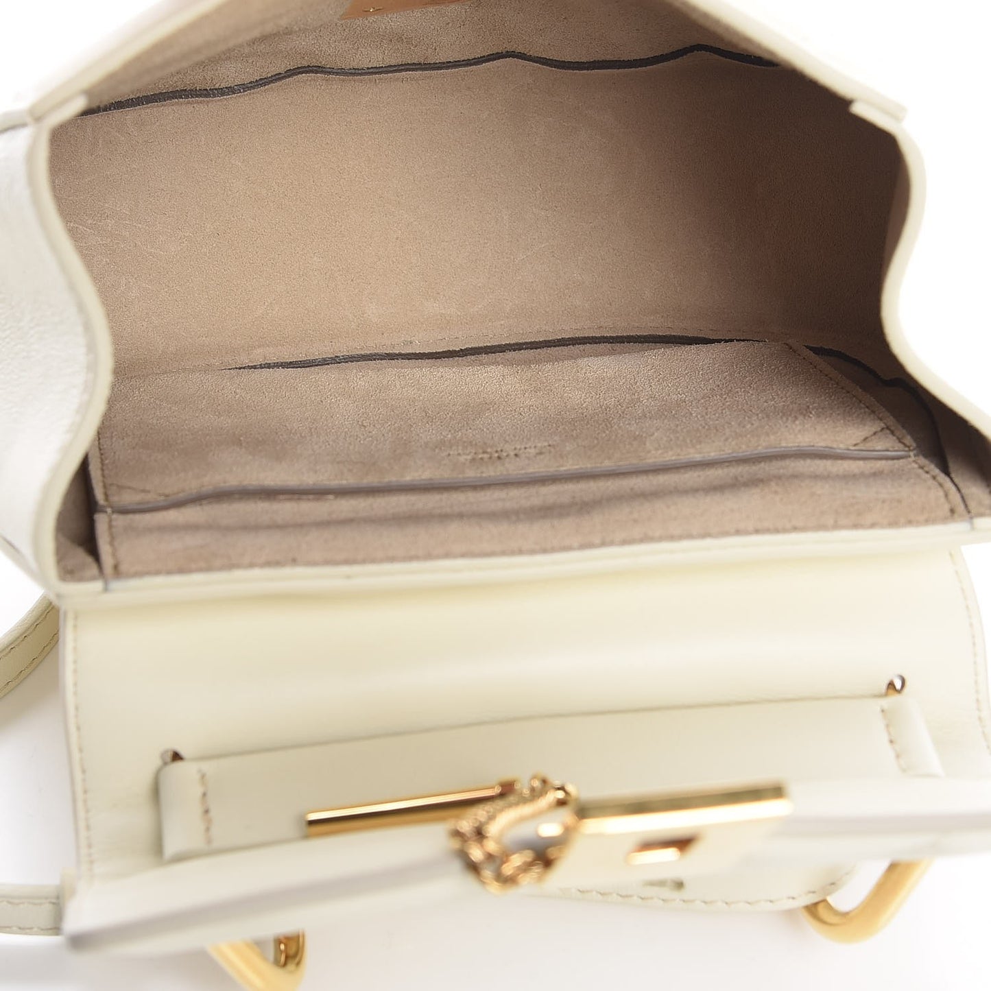 Calfskin Quilted Mini Drew Bijou Shoulder Bag Natural White