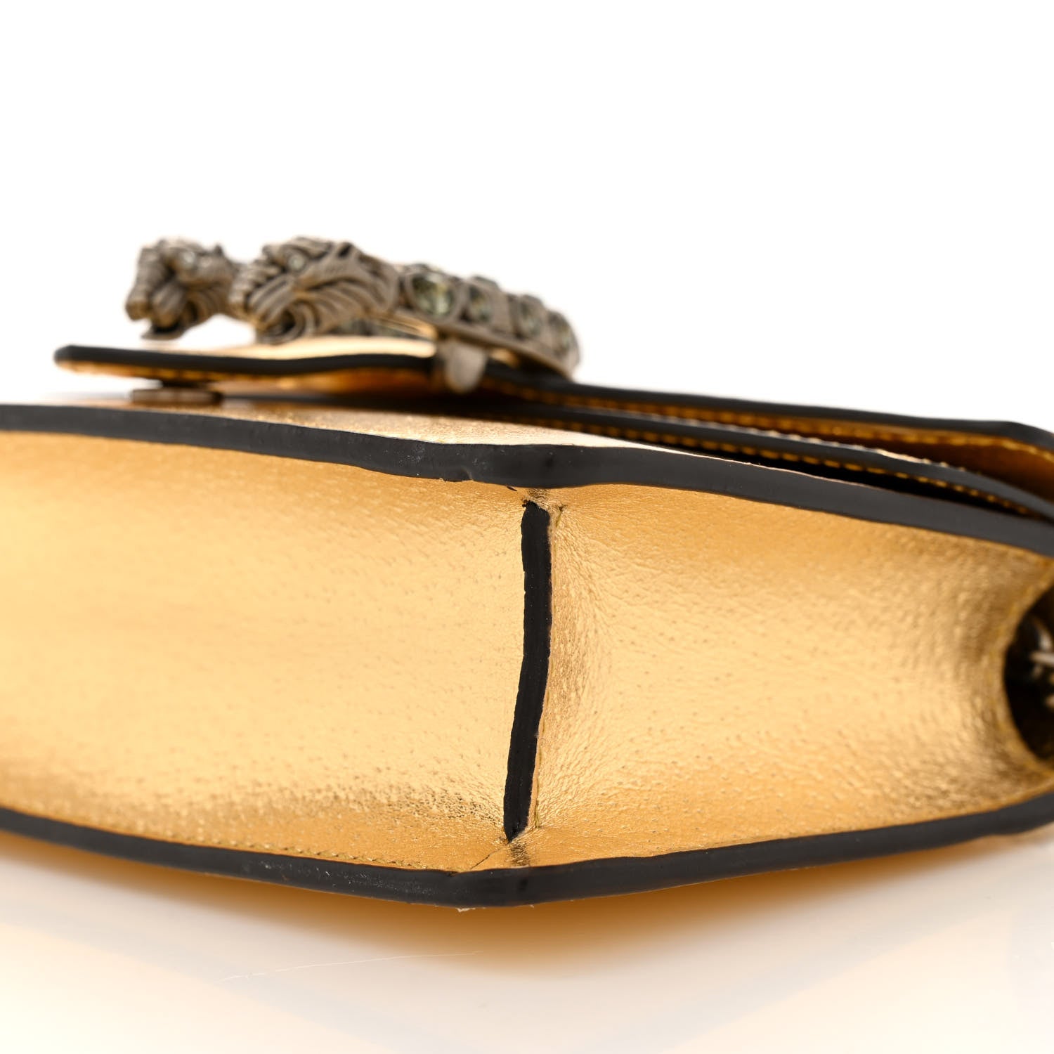 Gucci Metallic Calfskin Super Mini Dionysus Shoulder Bag Gold 9 of 10