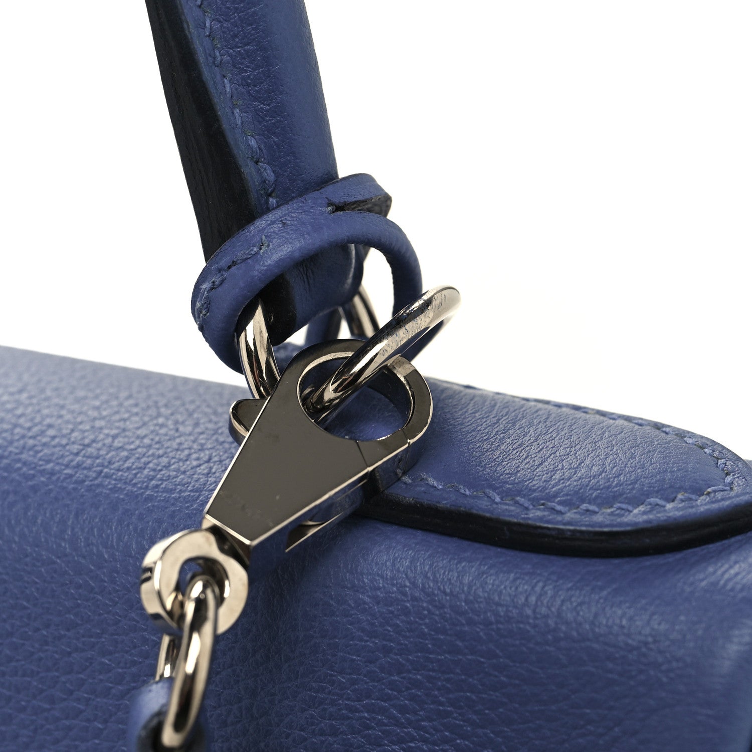 Hermes Evercolor Verso Kelly Retourne 28 Bleu Brighton Orange Poppy 13 of 15