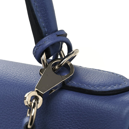 Hermes Evercolor Verso Kelly Retourne 28 Bleu Brighton Orange Poppy 13 of 15