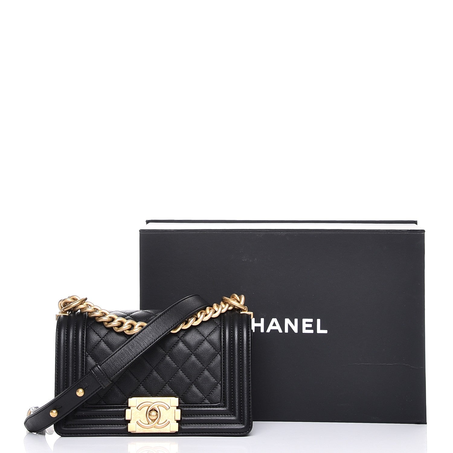 Chanel Caviar Quilted Small Boy Flap Black 9 of 9