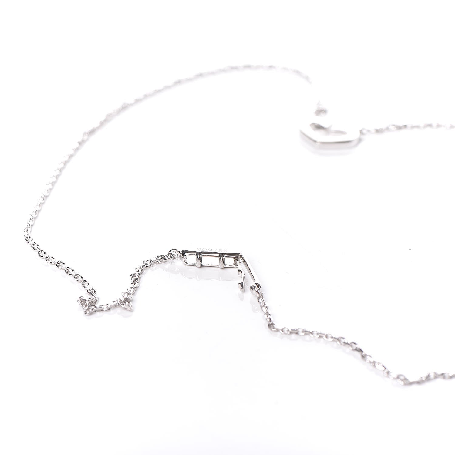 Cartier 18K White Gold Diamond Small Hearts and Symbols Pendant Necklace 6 of 6