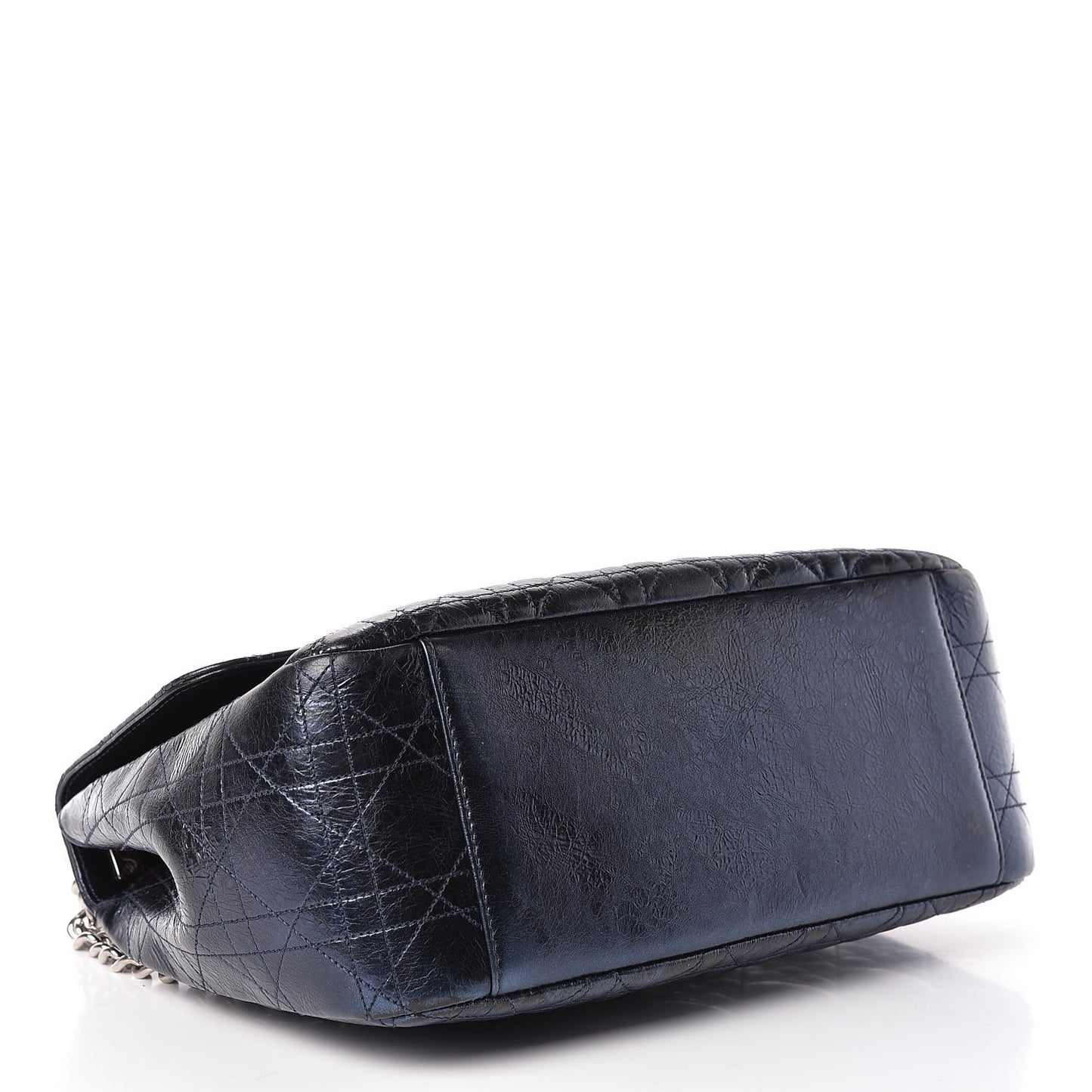 Metallic Calfskin Large Miss Dior Flap Marine
