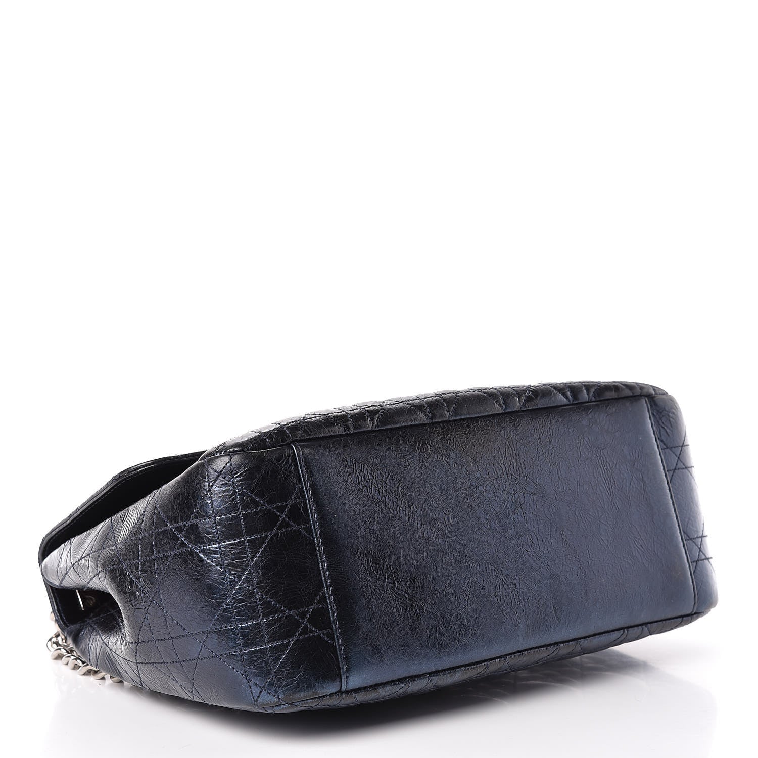 Christian Dior Metallic Calfskin Large Miss Dior Flap Marine 4 of 12