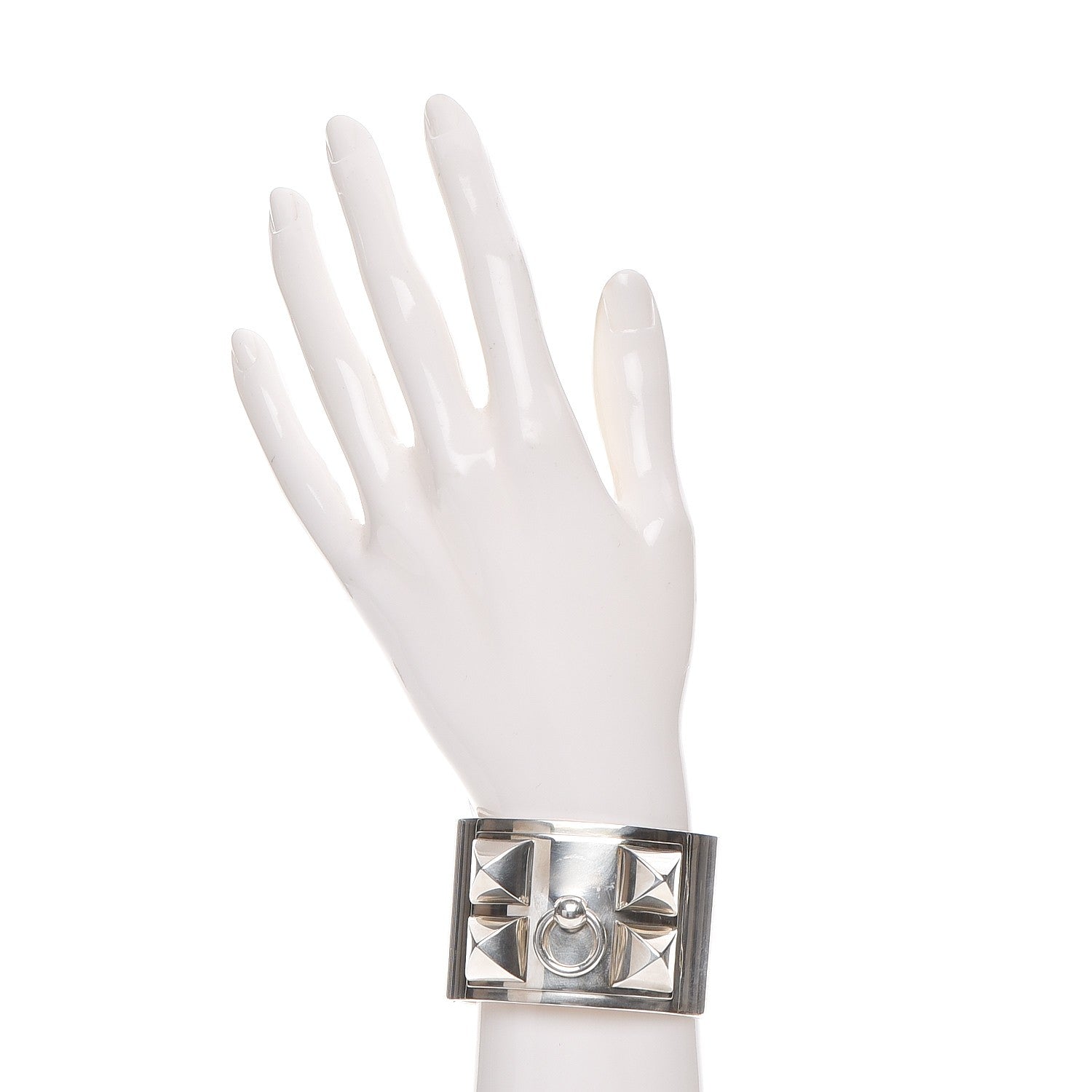 Hermes Sterling Silver Collier De Chien Bracelet LG 2 of 7