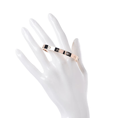Cartier 18K Pink Gold 4 Diamond LOVE Bracelet 17 2 of 7