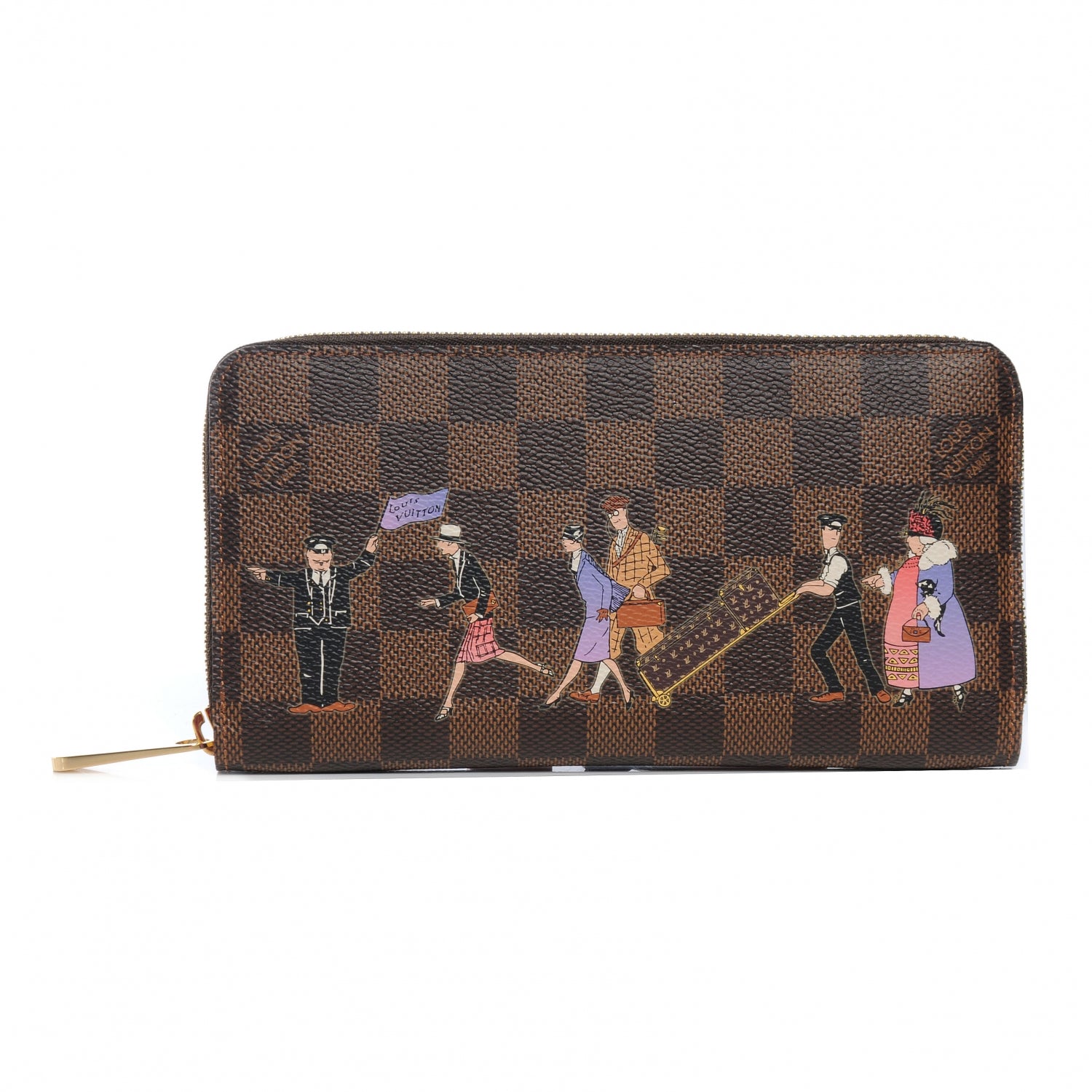 Louis Vuitton Damier Ebene Illustre Zippy Wallet Violet 1 of 8