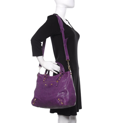 Balenciaga Agneau Giant 12 Gold Hardware Velo Ultraviolet 2 of 10