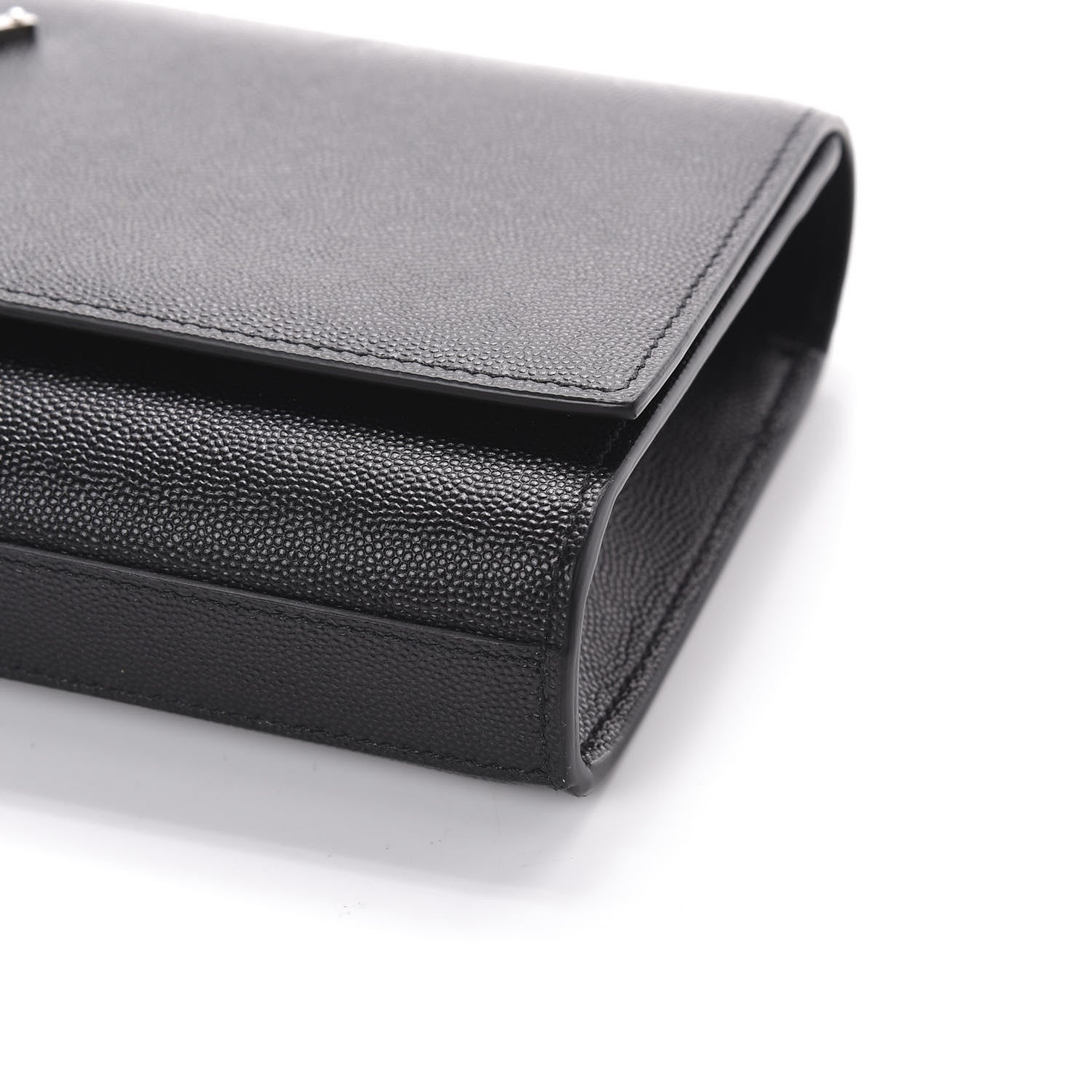 Saint Laurent Grain De Poudre Monogram Cassandre Clutch Black 8 of 8