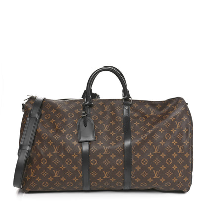 Louis Vuitton Monogram Macassar Keepall Bandouliere 55 1 of 9