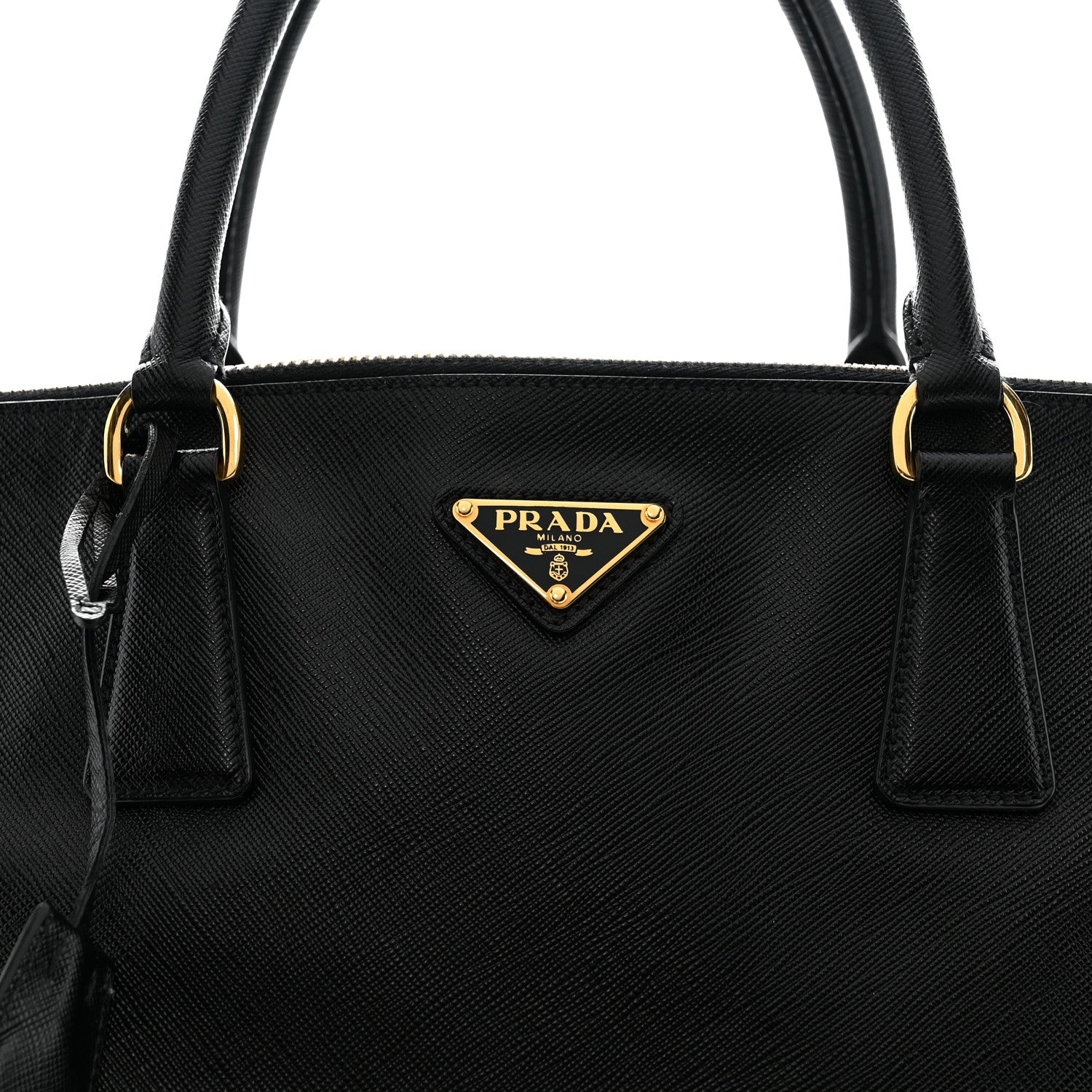 Prada Saffiano Lux Extra Large Galleria Double Zip Tote Black