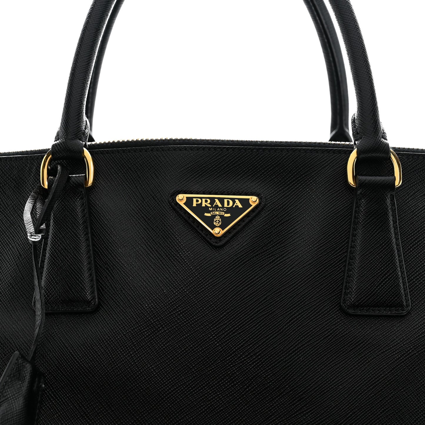 Saffiano Lux Extra Large Galleria Double Zip Tote Black