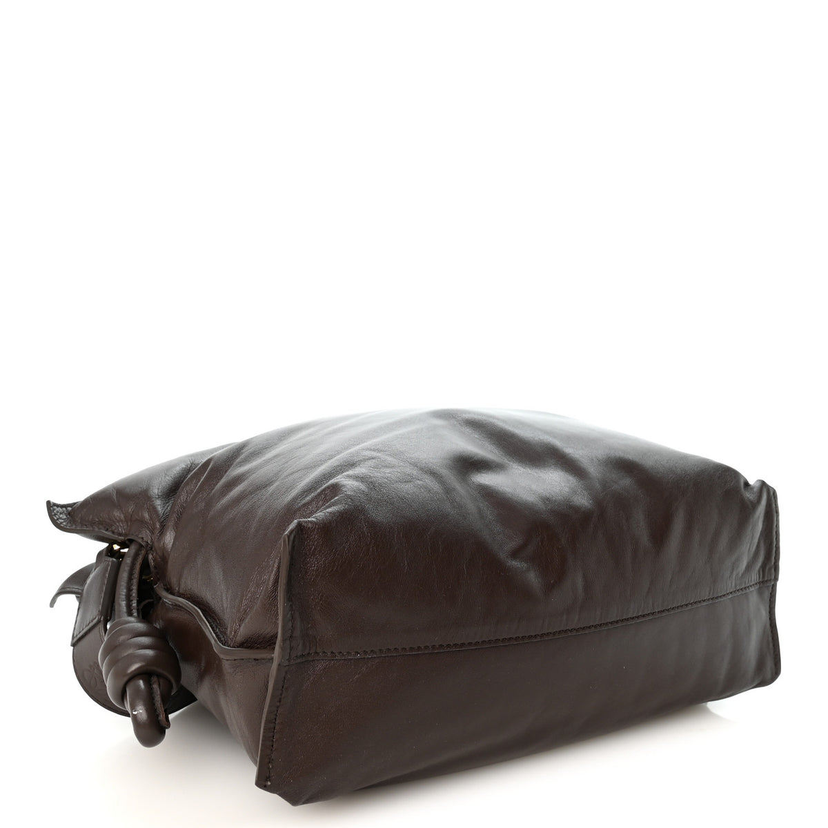 Loewe Calfskin Flamenco Puffer Knot Bag Dark Brown 4 of 9
