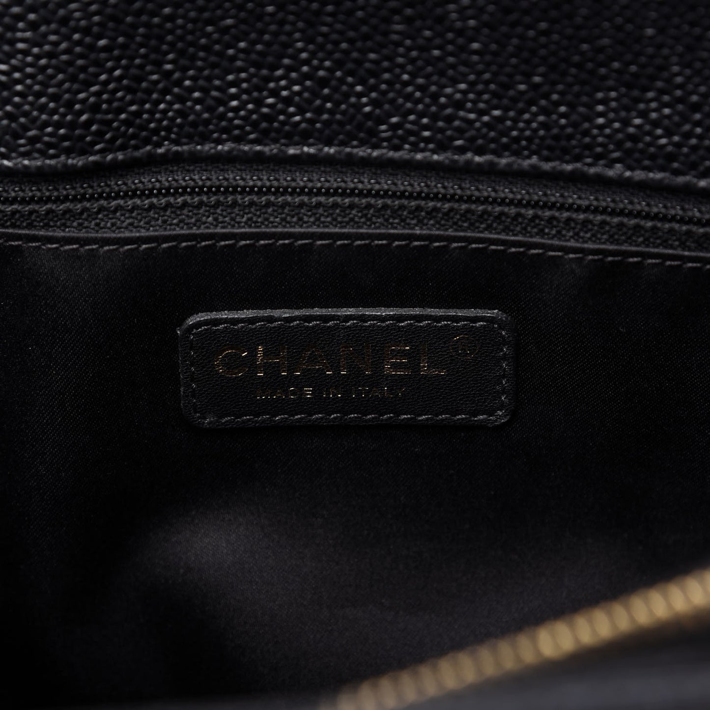 Caviar Quilted Grand Shopping Tote GST Black