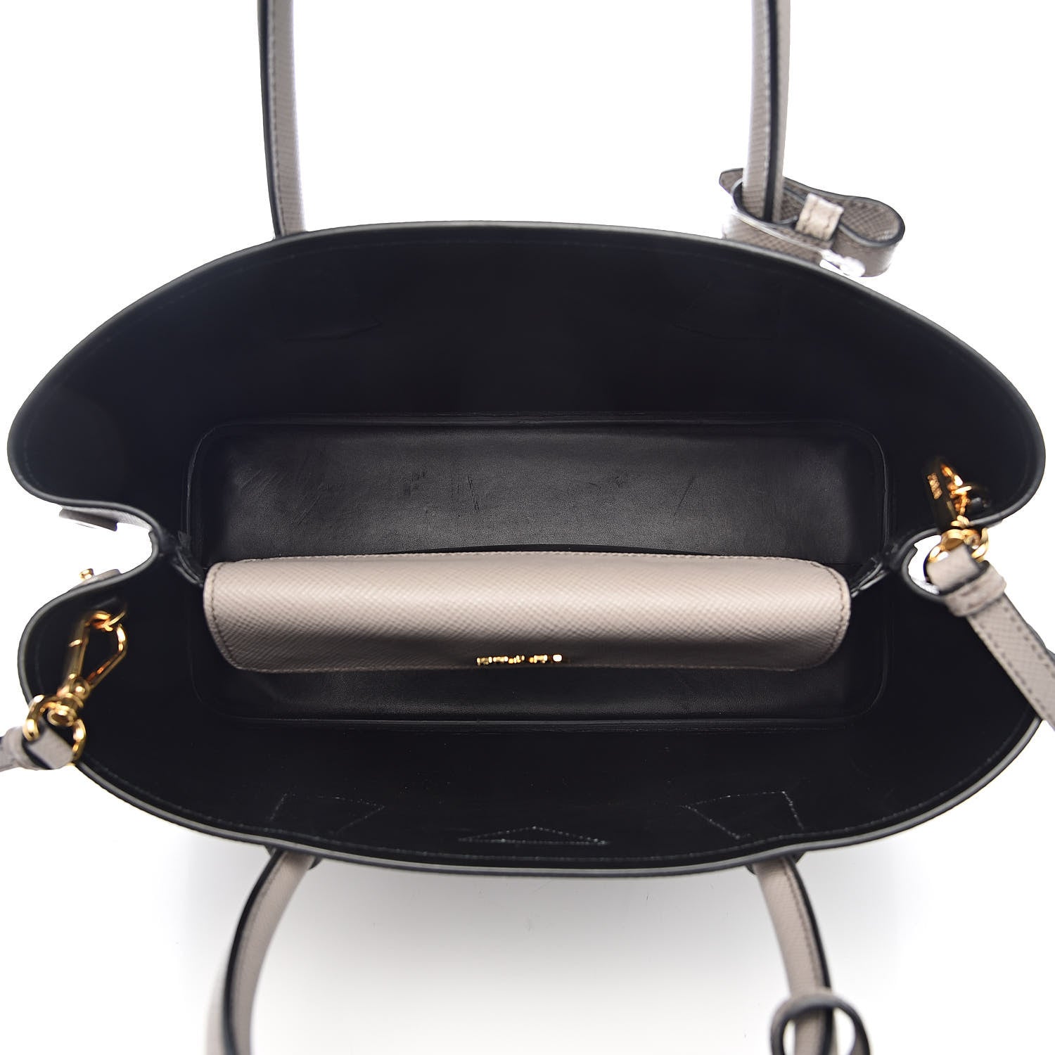 Prada Saffiano Cuir Medium Double Bag Argilla 5 of 9
