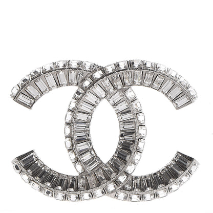 Chanel Baguette Crystal CC Brooch Gold 1 of 5
