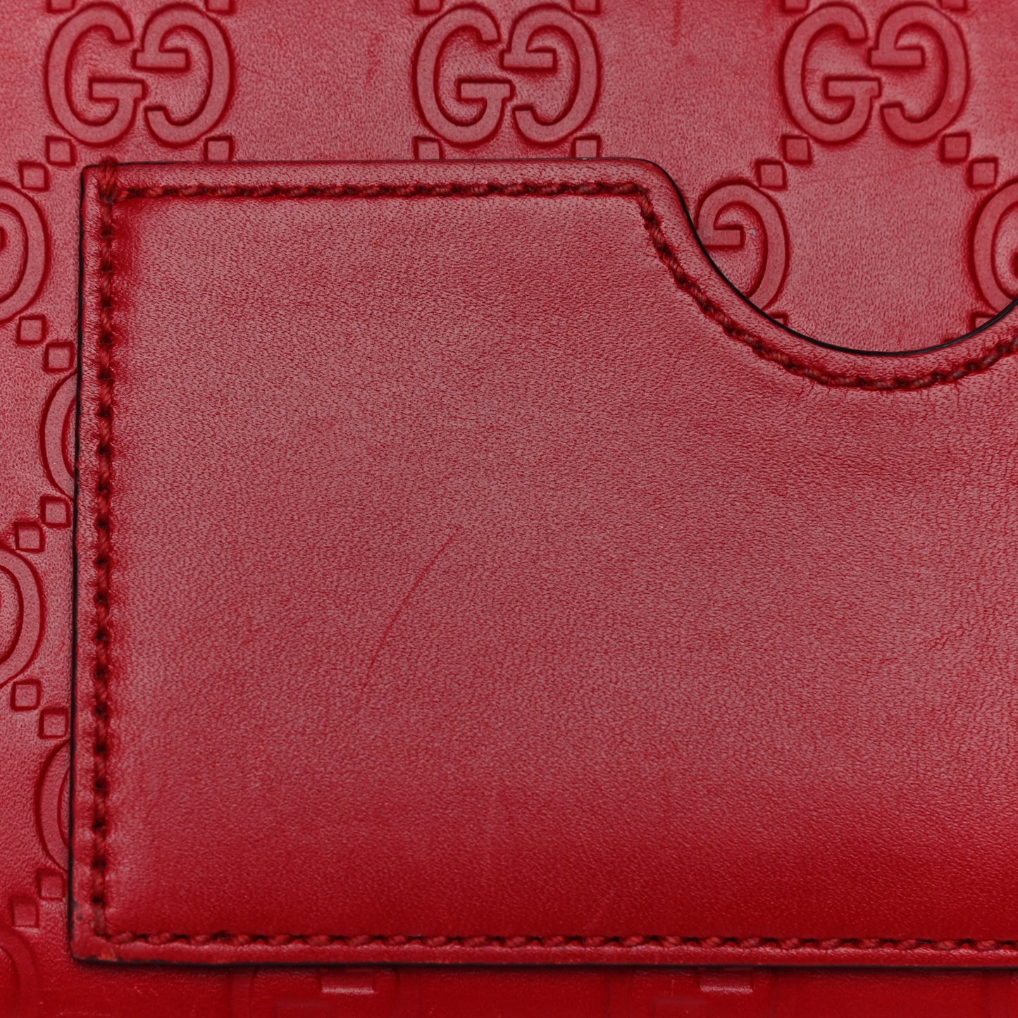 Guccissima Small Padlock Shoulder Bag Hibiscus Red