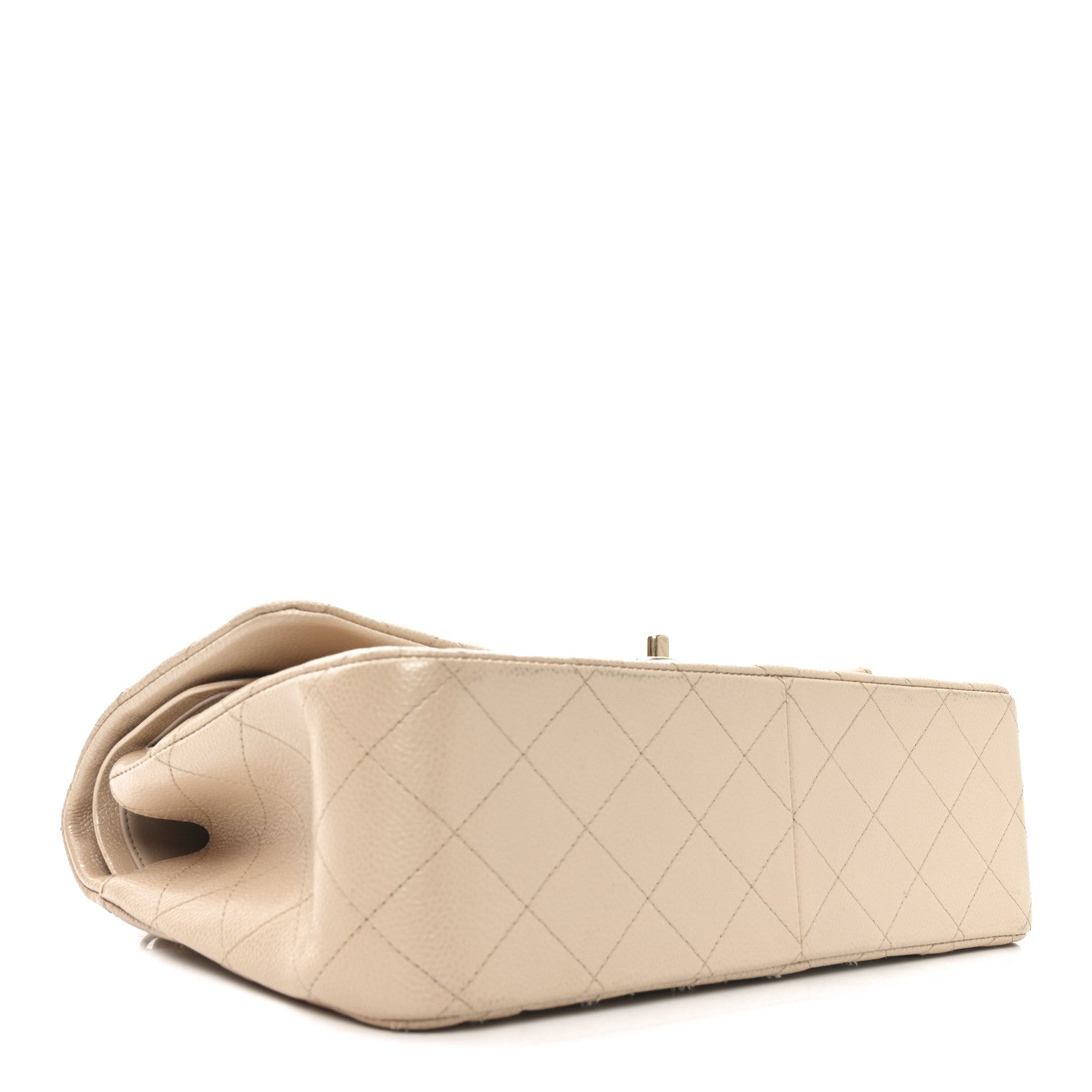 Chanel Iridescent Caviar Quilted Jumbo Double Flap Beige 4 of 10