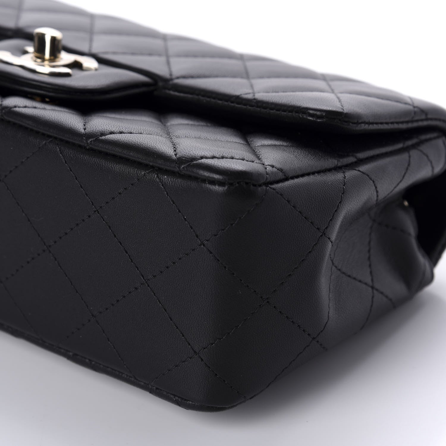 Chanel Lambskin Quilted Mini Rectangular Flap Black 7 of 11