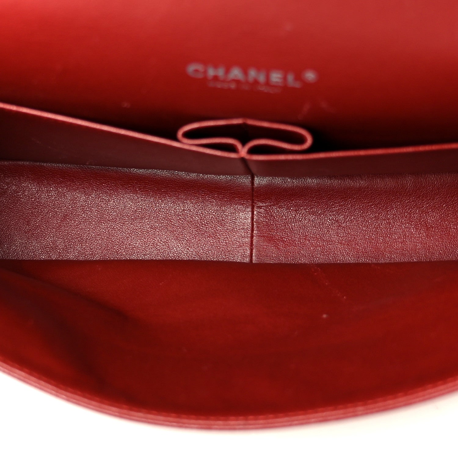 Chanel Caviar Quilted Maxi Double Flap Dark Red 4 of 10