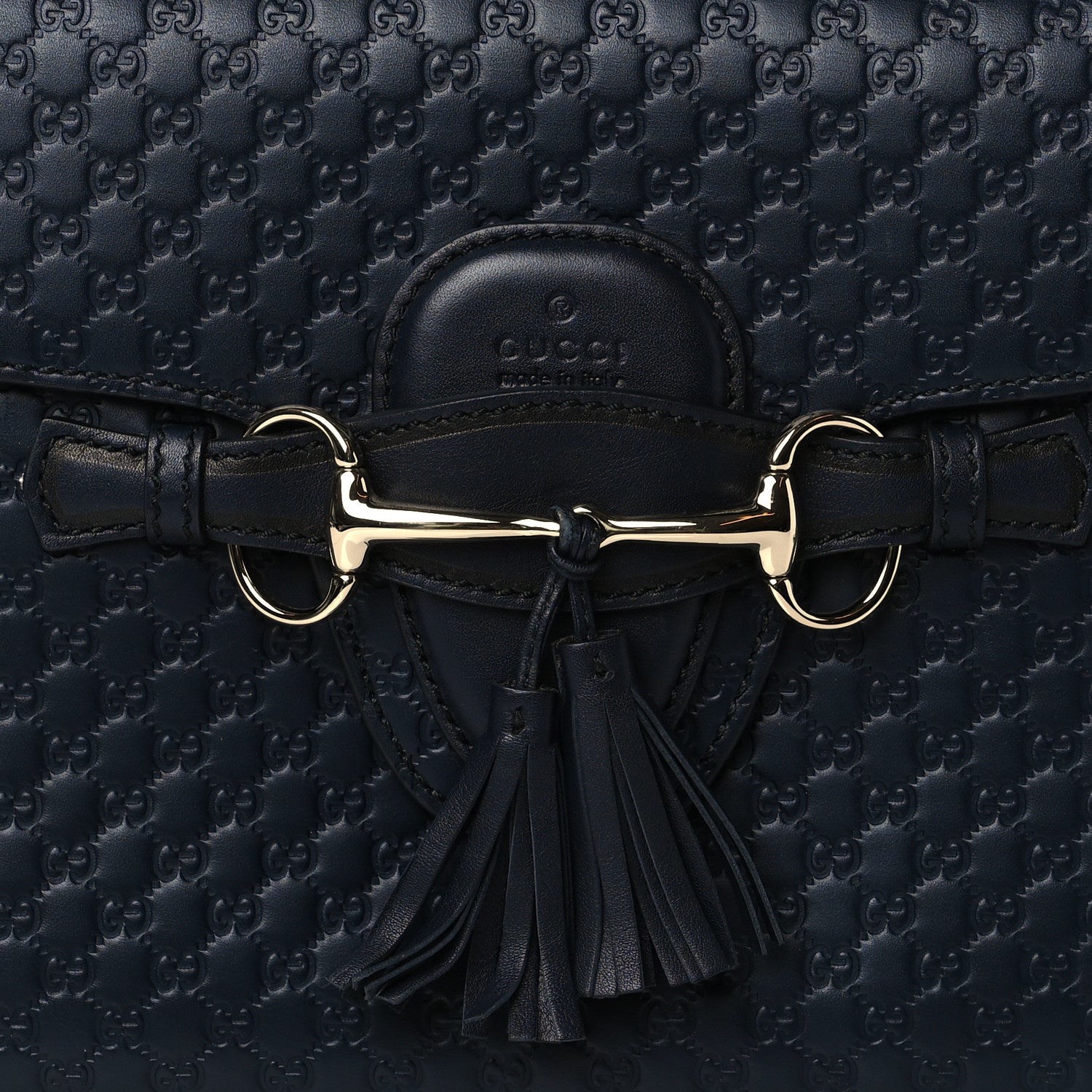 Gucci Soft Microguccissima Medium Emily Chain Shoulder Bag Blue 9 of 11