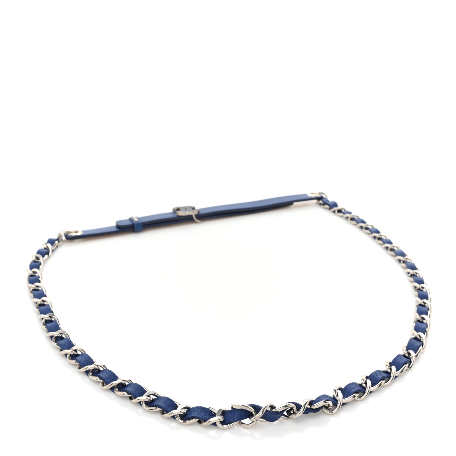 Chanel Lambskin CC Chain Belt Blue 2 of 7