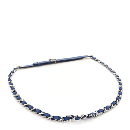 Chanel Lambskin CC Chain Belt Blue 2 of 7