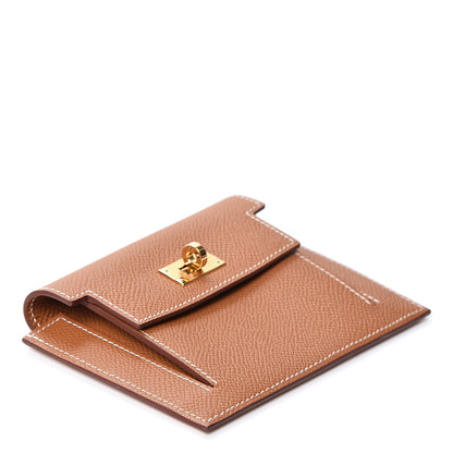 Hermes Epsom Kelly Pocket Compact Wallet Gold 3 of 8