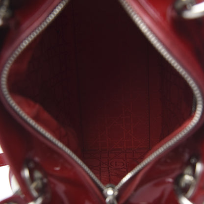 Christian Dior Patent Cannage Medium Lady Dior Red 4 of 12