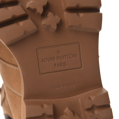 Louis Vuitton Suede Calfskin Monogram Mens Creeper Ankle Boots 7 Beige 7 of 8