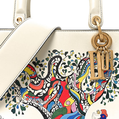 Christian Dior Calfskin Niki De Saint Phalle Medium Supple Lady Dior Off White 8 of 11
