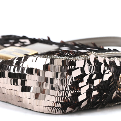 Fendi Sequin Paillettes Vitello Grace Sex and the City Baguette Tortora 10 of 10